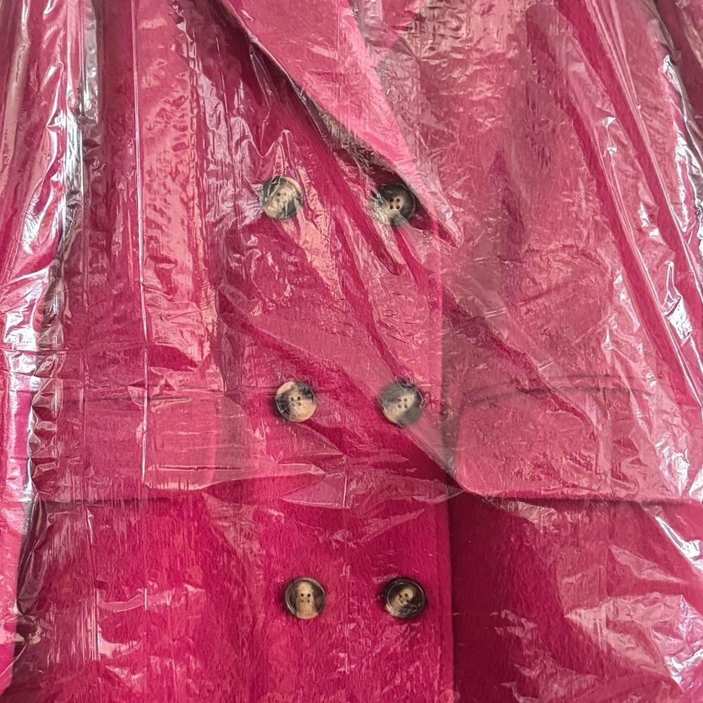 🆕Soft oversized pea coat pink boohoo sold out - Picture 2 of 6